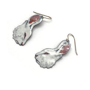 White Rabbit Earrings-Earrings-Meghan Schmiedel-Pistachios