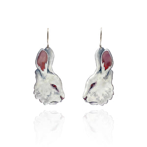 White Rabbit Earrings-Earrings-Meghan Schmiedel-Pistachios