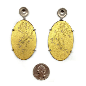 Winter Blossom Gold Earrings-Earrings-Huiyu Chiu-Pistachios