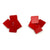 Yu Hiraishi - Quad Square Stud Earrings-Earrings-Wearing Red: Ignite the Fire-Pistachios