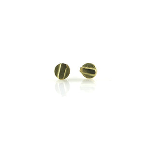 18k Line Studs - Small-Earrings-Heather Guidero-Pistachios