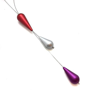 Adjustable Bolo Necklace- Red and Purple-Necklaces-Reinhard Gremli-Pistachios