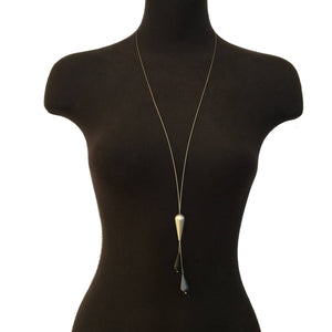 Adjustable Bolo Necklace - Silver/Grey/Black-Necklaces-Reinhard Gremli-Pistachios