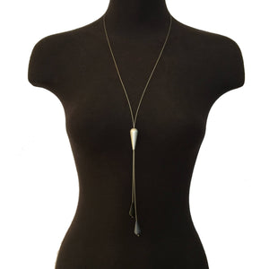 Adjustable Bolo Necklace - Silver/Grey/Black-Necklaces-Reinhard Gremli-Pistachios