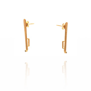 Adjustable Drop Earrings - Gold-Earrings-Margo Myszka-Pistachios