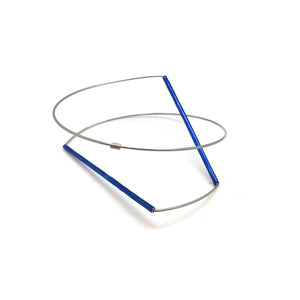 Architecture Bangle Bracelet - Blue-Bracelets-Yoko Takirai-Pistachios