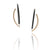 Black & Champagne 3D Bow Earrings - Round Tubing-Earrings-Ursula Muller-Pistachios