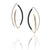 Black & Champagne 3D Bow Earrings - Round Tubing-Earrings-Ursula Muller-Pistachios