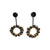 Black and Gold Drop Hoops-Earrings-Heejin Hwang-Pistachios