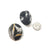 Black and White with Gold Dome Posts-Earrings-Myung Urso-Pistachios