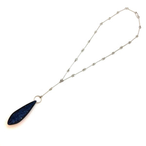 Blue Sliced Mica Necklace-Necklaces-Jessica Armstrong-Pistachios