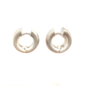 Convex Concave Huggies - Silver-Earrings-Erich Durrer-Pistachios