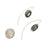 Double Circle Earrings - Silver and Black-Earrings-Mariusz Fatyga-Pistachios