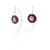 Double Circle Earrings - Silver and Red-Earrings-Mariusz Fatyga-Pistachios