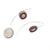 Double Circle Earrings - Silver and Red-Earrings-Mariusz Fatyga-Pistachios