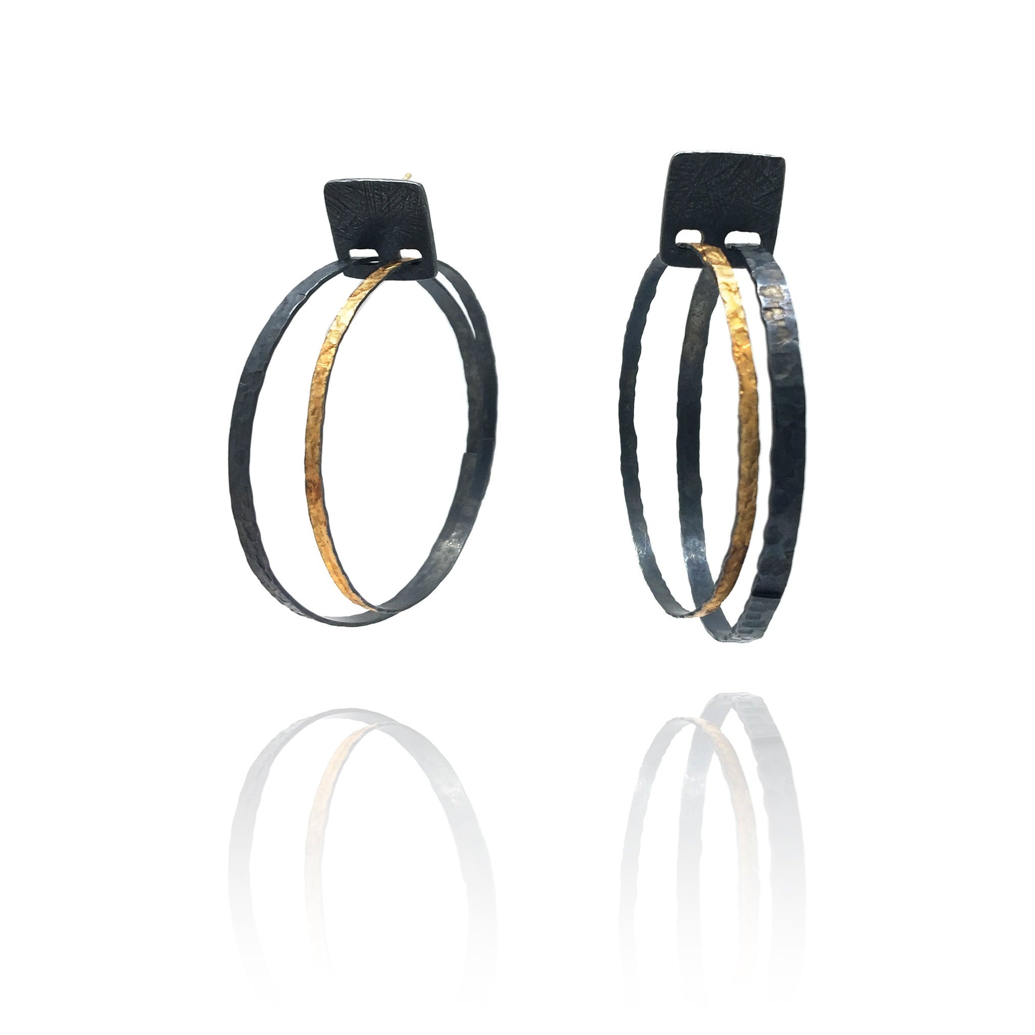 Uncut Diamond Hoop Earrings -Chandbalis in 22K Gold -Indian Gold Jewelry  -Buy Online