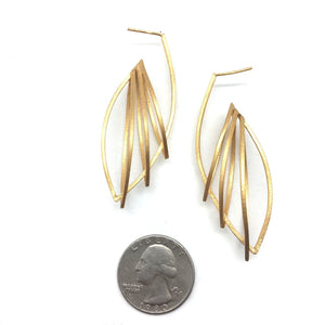 Ellipse Cage Earrings - Gold-Earrings-Veronika Majewska-Pistachios