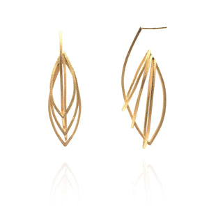 Ellipse Cage Earrings - Gold-Earrings-Veronika Majewska-Pistachios