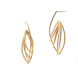 Ellipse Cage Earrings - Gold-Earrings-Veronika Majewska-Pistachios