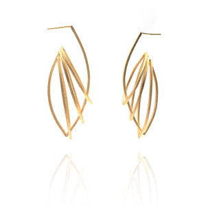 Ellipse Cage Earrings - Gold-Earrings-Veronika Majewska-Pistachios