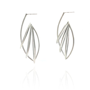 Ellipse Cage Earrings - Silver-Earrings-Veronika Majewska-Pistachios