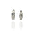 Faceted Platinum Earrings-Earrings-Elizabeth Garvin-Pistachios