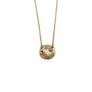 Full Moon Gold & Diamond Pendant-Necklaces-Luana Coonen-Pistachios