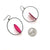 Fuscia Circle Hoops-Earrings-Myung Urso-Pistachios