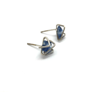 Geo Studs - Kyanite-Earrings-Aimee Petkus-Pistachios