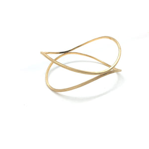 Gold Axis Bangle-Bracelets-Veronika Majewska-Pistachios