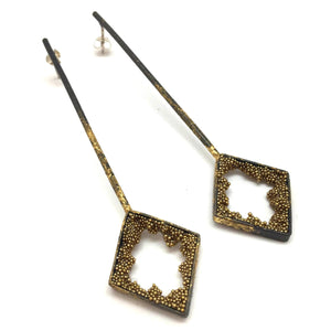 Gold Diamond Caviar Drops-Earrings-Jessica Armstrong-Pistachios