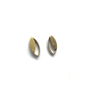 Gold Ellipse Frame Studs-Earrings-Manuela Carl-Pistachios