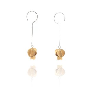 Gold Petal Orb Drops-Earrings-Veronika Majewska-Pistachios