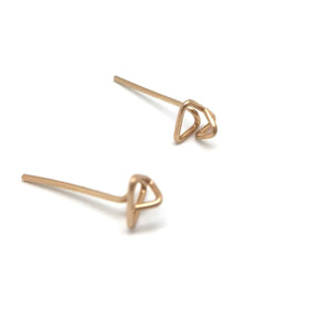 Gold Scribble Posts - XSmall-Earrings-Aimee Petkus-Pistachios