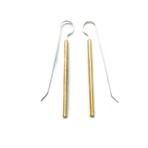 Gold Tubing Earring-Earrings-Halil Sartikan-Pistachios