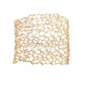 Gold Woven Cuff-Bracelets-Kathryn Stanko-Pistachios