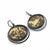 Golden Leaf Ellipse Earrings-Earrings-Luana Coonen-Pistachios