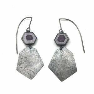 Hexagon Sapphire Drops-Earrings-Heather Guidero-Pistachios