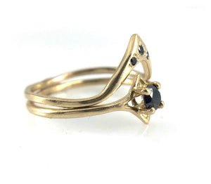 High Arc Black Diamond Ring-Rings-Luana Coonen-Pistachios