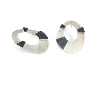 Large Architects Earrings in Silver-Earrings-Heather Guidero-Pistachios