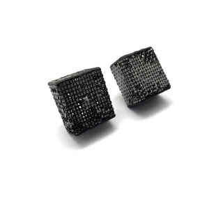 Large Hollow Mesh Square Studs-Earrings-Sandra Salaices-Pistachios