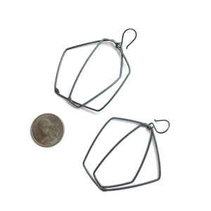 Layered Oxidized Silver Earrings-Earrings-Gabrielle Desmarais-Pistachios