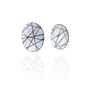 Line Oval Glyph Studs-Earrings-Jenne Rayburn-Pistachios