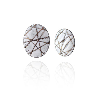 Line Oval Glyph Studs-Earrings-Jenne Rayburn-Pistachios