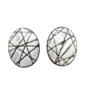 Line Oval Glyph Studs-Earrings-Jenne Rayburn-Pistachios