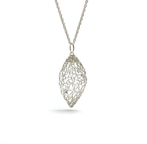 Marquise Silver Pendant-Necklaces-Kathryn Stanko-Pistachios