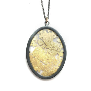 Medium Golden Window Pendant-Necklaces-Luana Coonen-Pistachios