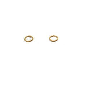 Mini Circle Twist Studs - Gold-Earrings-Manuela Carl-Pistachios