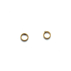 Mini Circle Twist Studs - Gold-Earrings-Manuela Carl-Pistachios