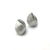 Mini Folded Ribbon Earrings - Silver-Earrings-Kacper Schiffers-Pistachios